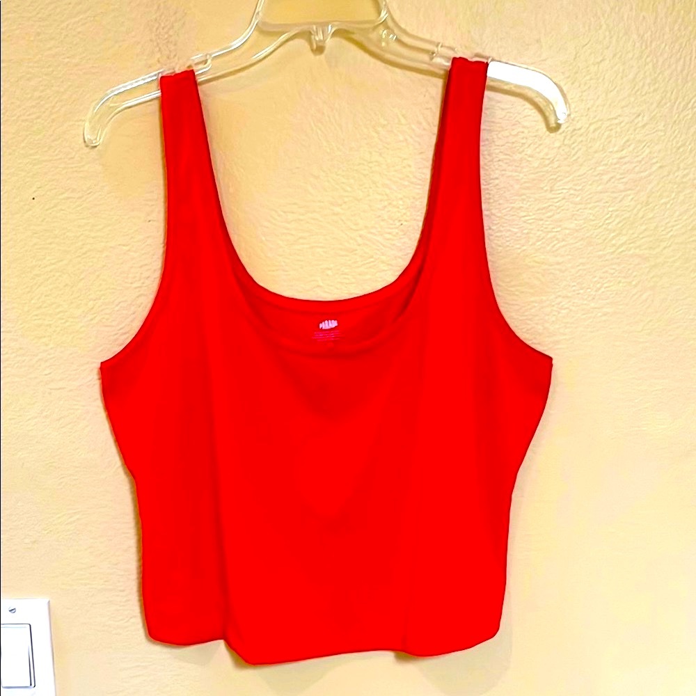 Red Women's Scoop Neck Tank Top